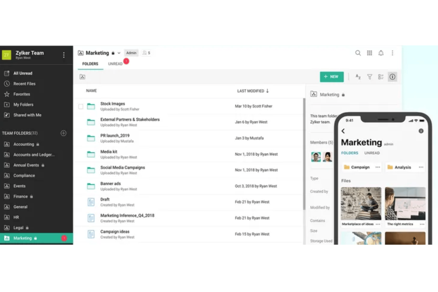 screenshot - Zoho WorkDrive Review: Pros, Cons, Features and Pricing