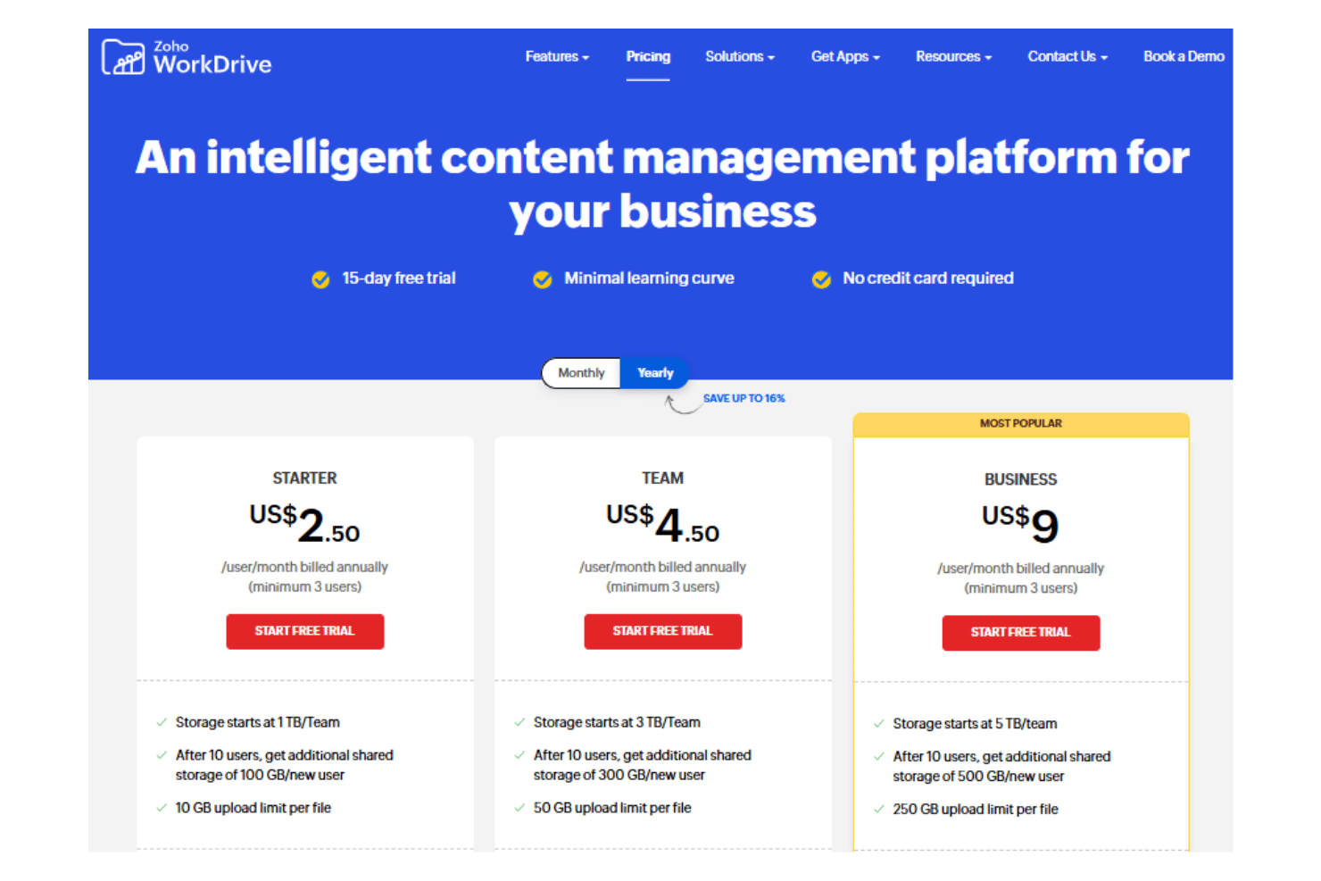 screenshot - Zoho WorkDrive Review: Pros, Cons, Features and Pricing
