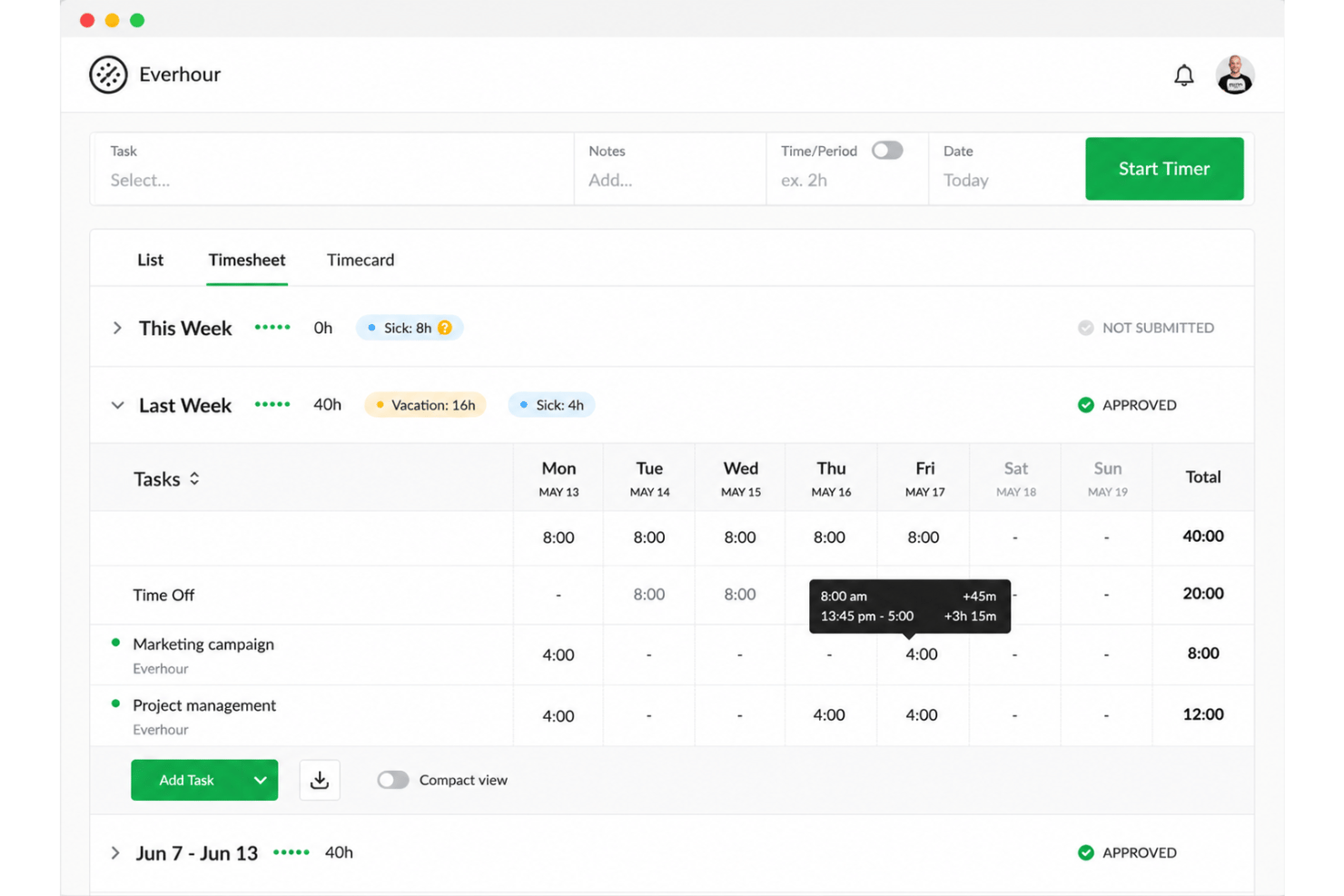 screenshot - Everhour Review 2026: Pros, Cons, Features and Pricing Explained