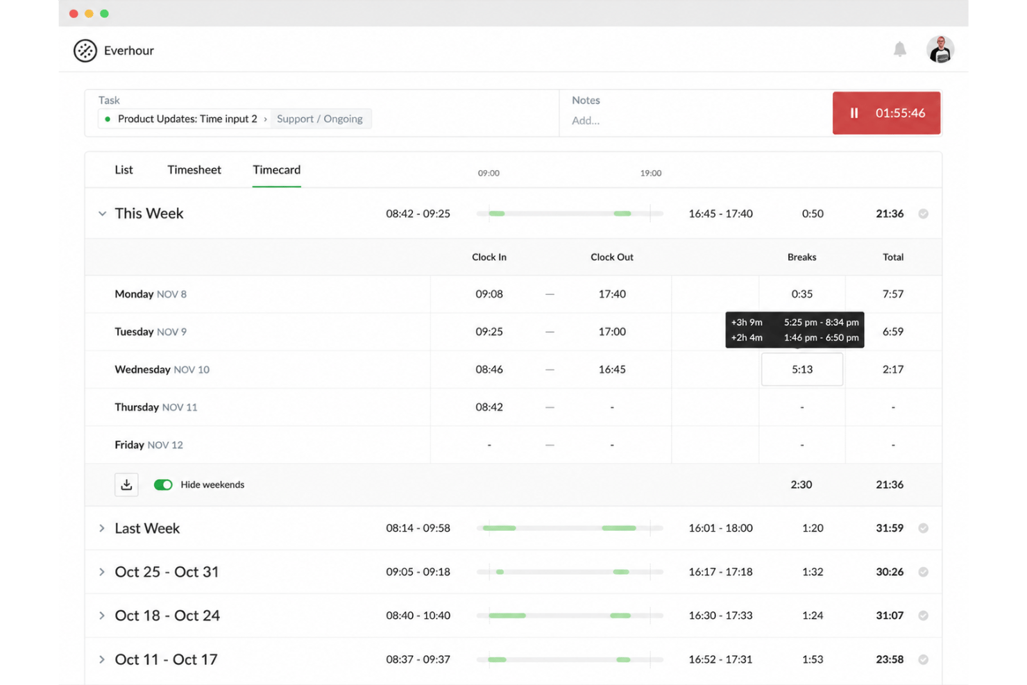 screenshot - Everhour Review 2026: Pros, Cons, Features and Pricing Explained