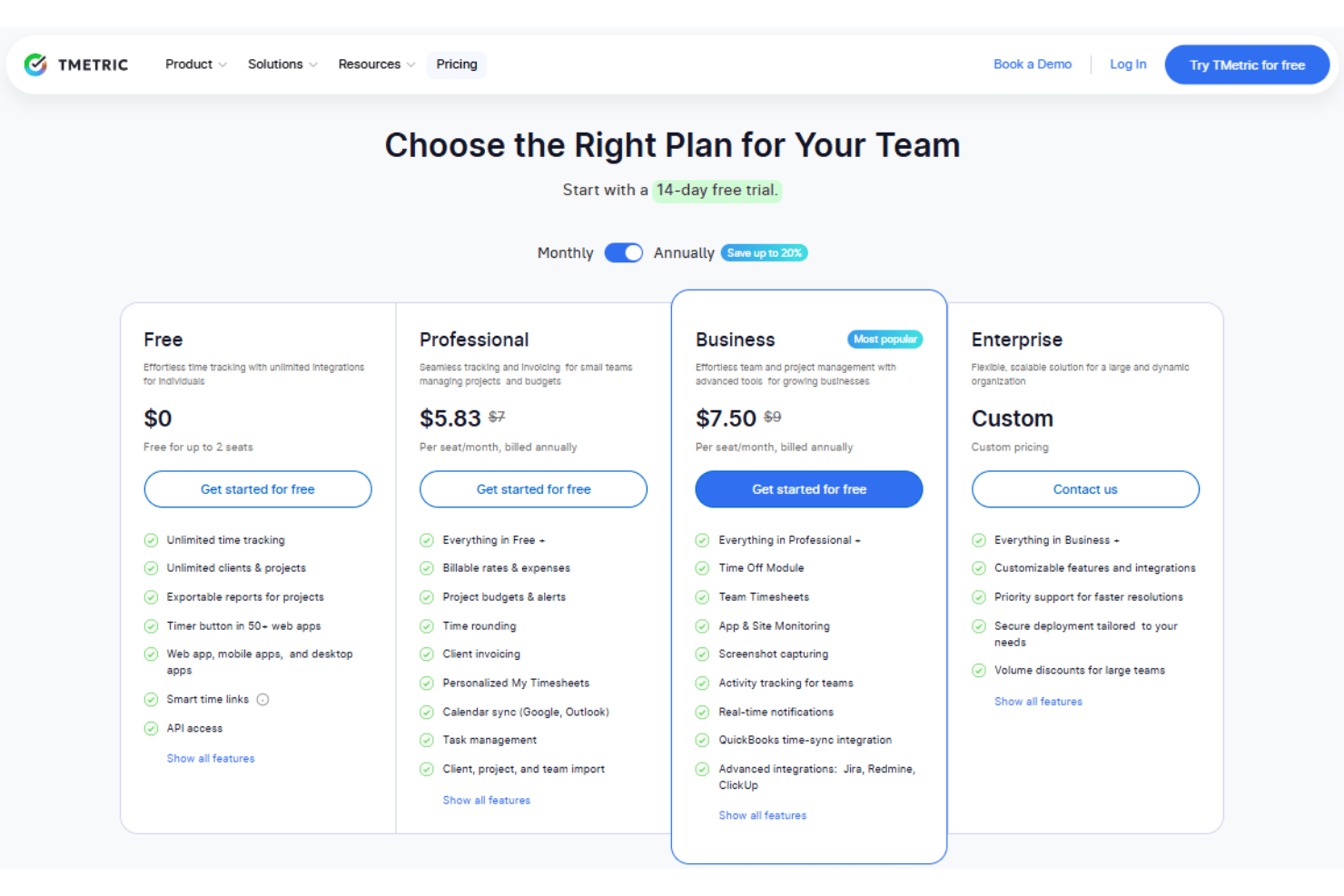 screenshot - TMetric Review 2026: Pros, Cons, Features and Pricing Overview