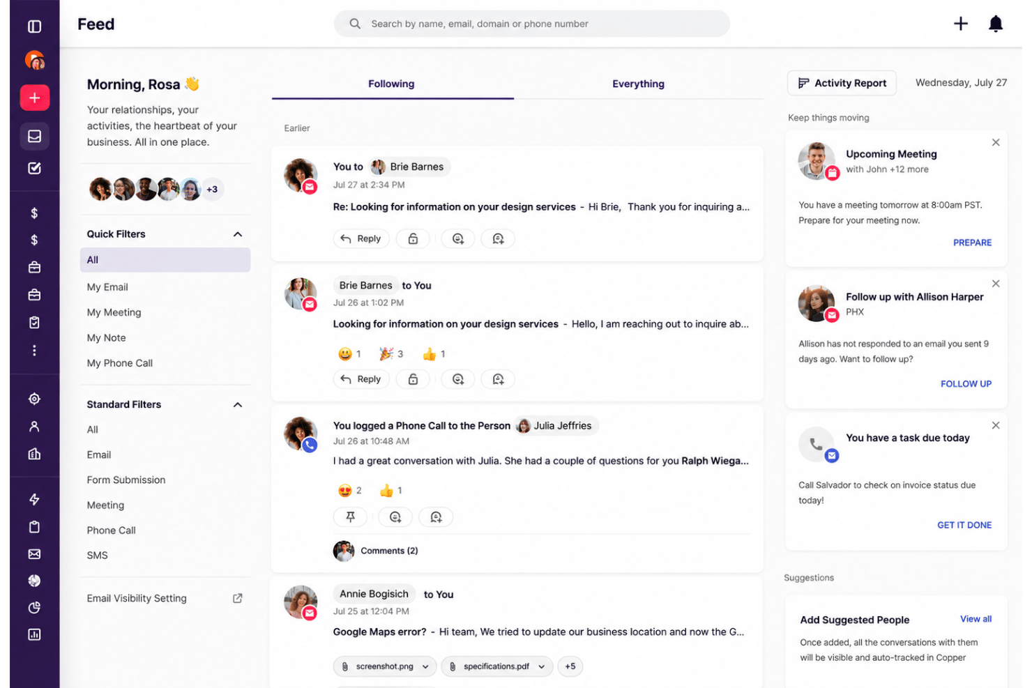 screenshot - Copper Review: Pros, Cons, Features and Pricing Overview