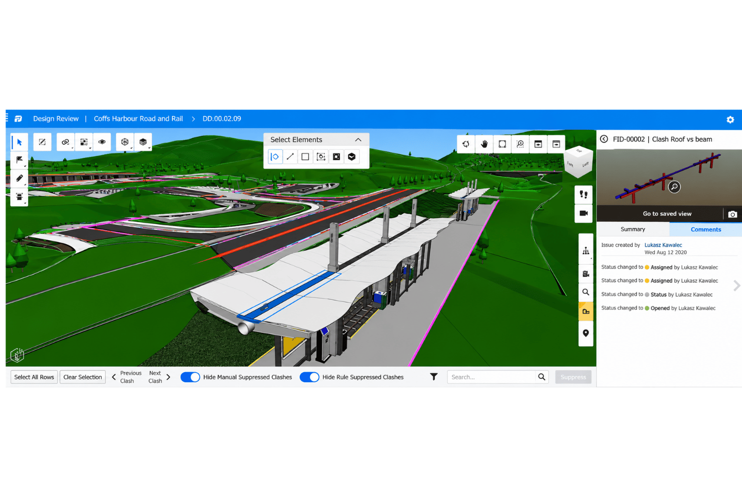Bentley ProjectWise clash detection with federated BIM models, design conflicts, and engineering coordination.