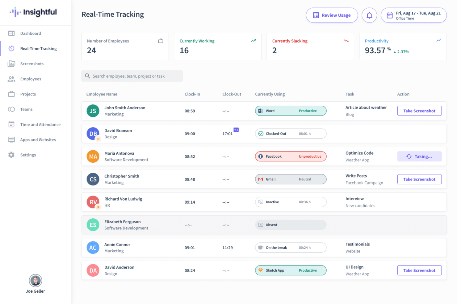 screenshot - Insightful Review 2026: Pros, Cons, Features, and Pricing
