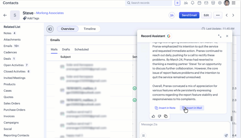 Zoho CRM Adds Zia Email Summaries and ABM Updates