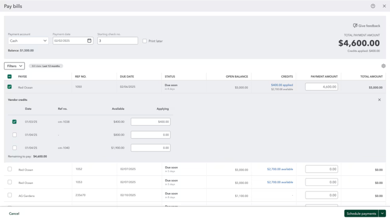 QuickBooks Adds Vendor Credits, Payroll Uploads, and Job Costing Controls