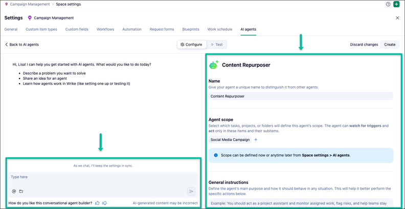 Wrike Redesigns AI Agent Builder