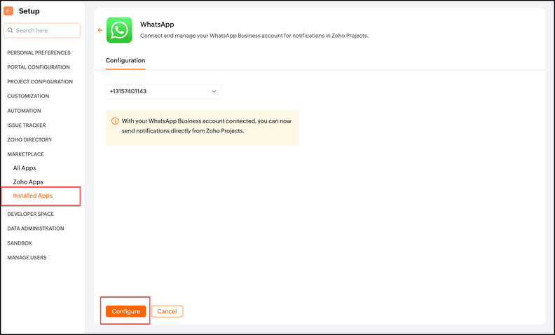 Zoho Projects Adds WhatsApp Business Integration