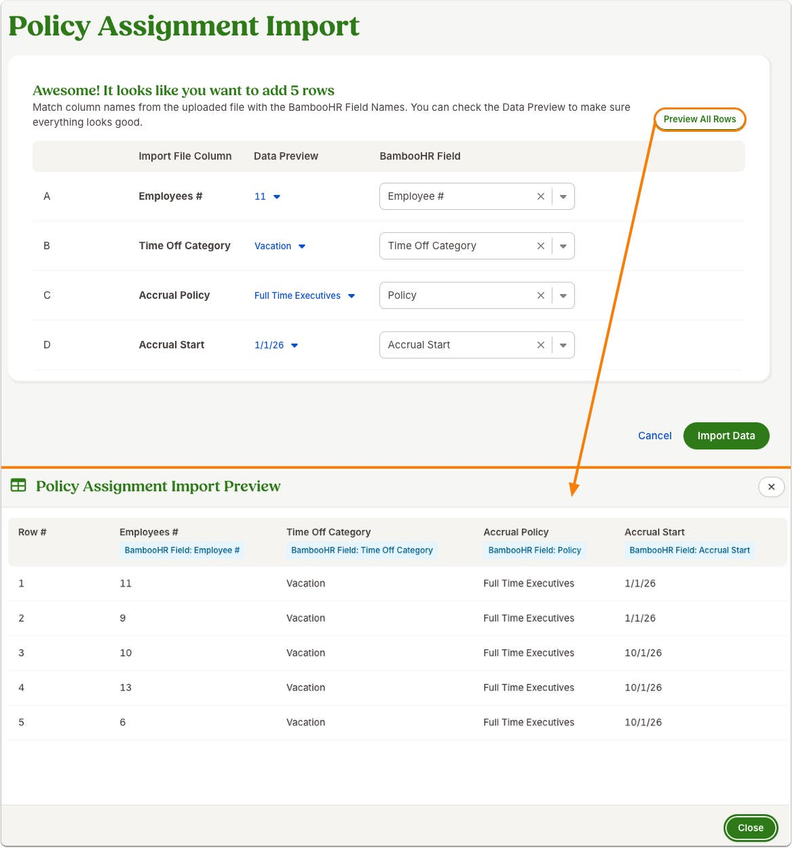 BambooHR Improves Time Off Importer