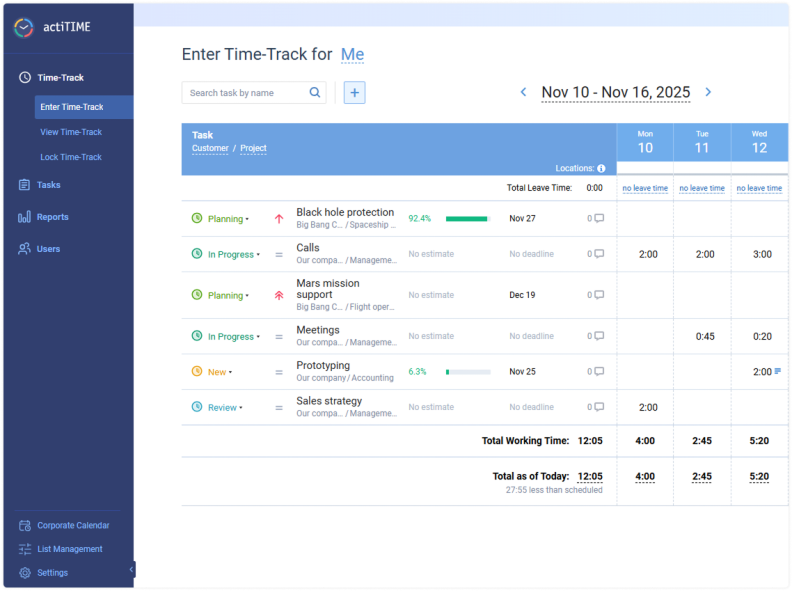 actiTIME Introduces a New Navigation Experience