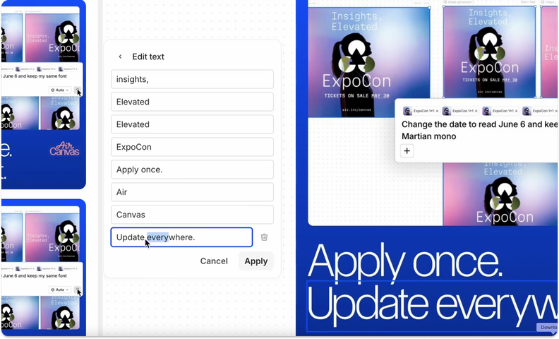 Air Adds Lighting Effects and Text Editing in Canvas