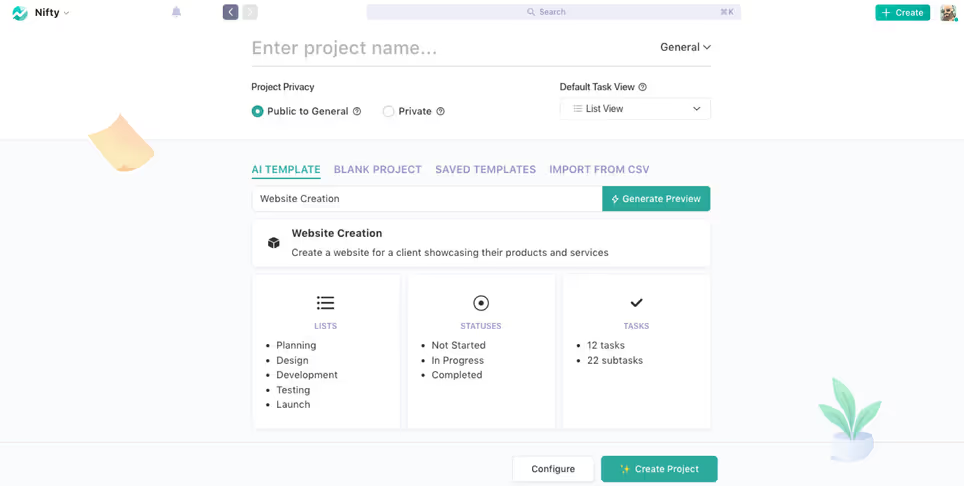 screenshot - Nifty Project Management Software Review for 2025