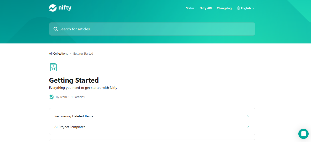 screenshot - Nifty Project Management Software Review for 2025