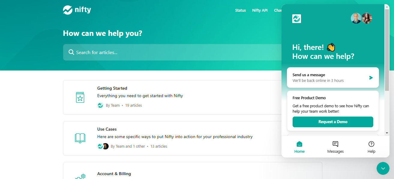 screenshot - Nifty Project Management Software Review for 2025