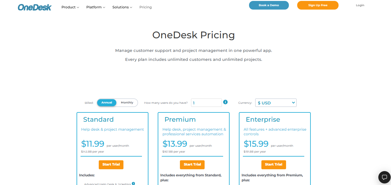 screenshot - OneDesk Professional Services Automation Software Review for 2025