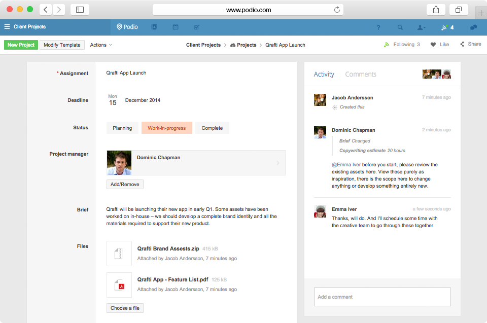 screenshot - Podio Project Management Software Review for 2025
