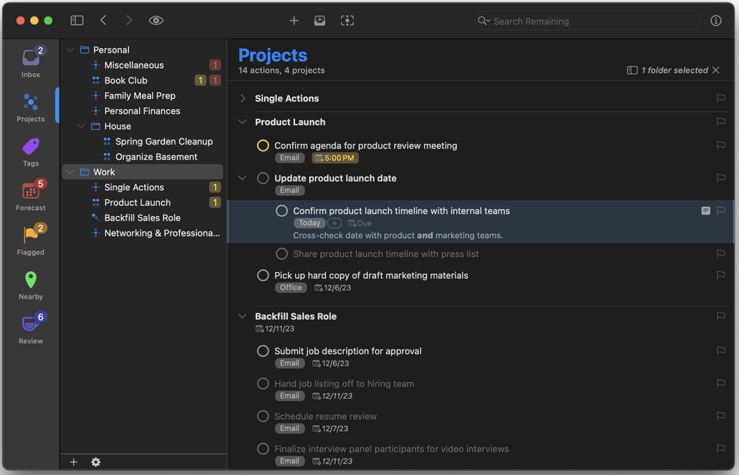 screenshot - OmniFocus Task Management Software Review for 2025