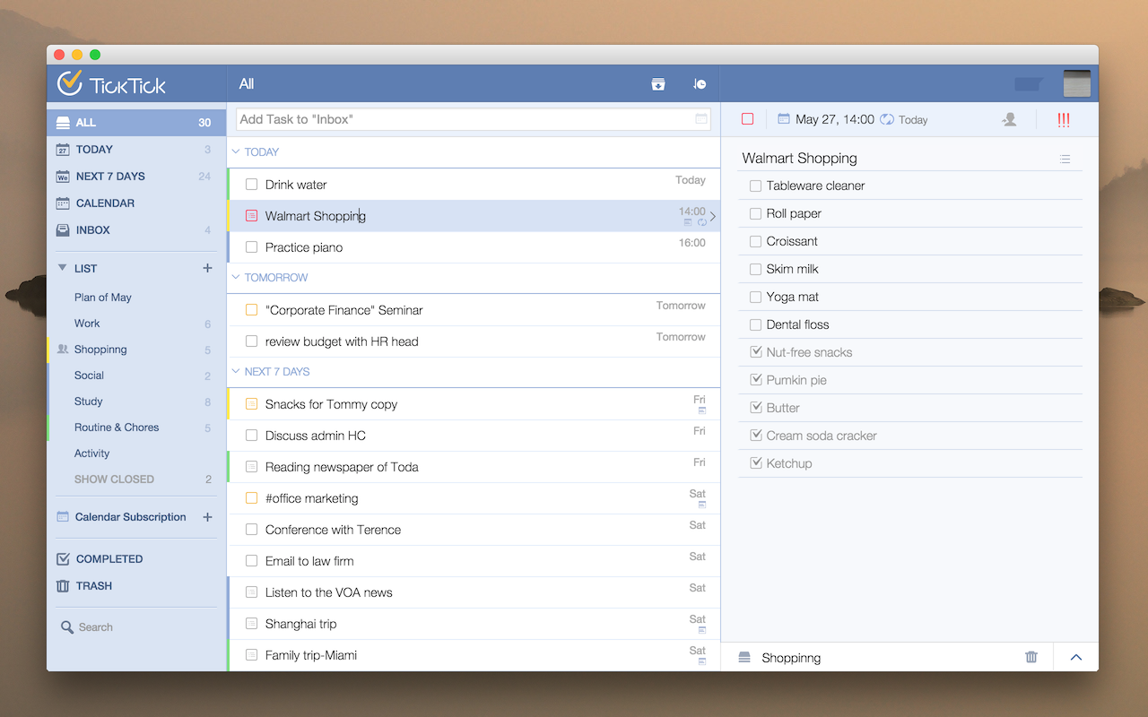 screenshot - TickTick Task Management Software Review For 2025