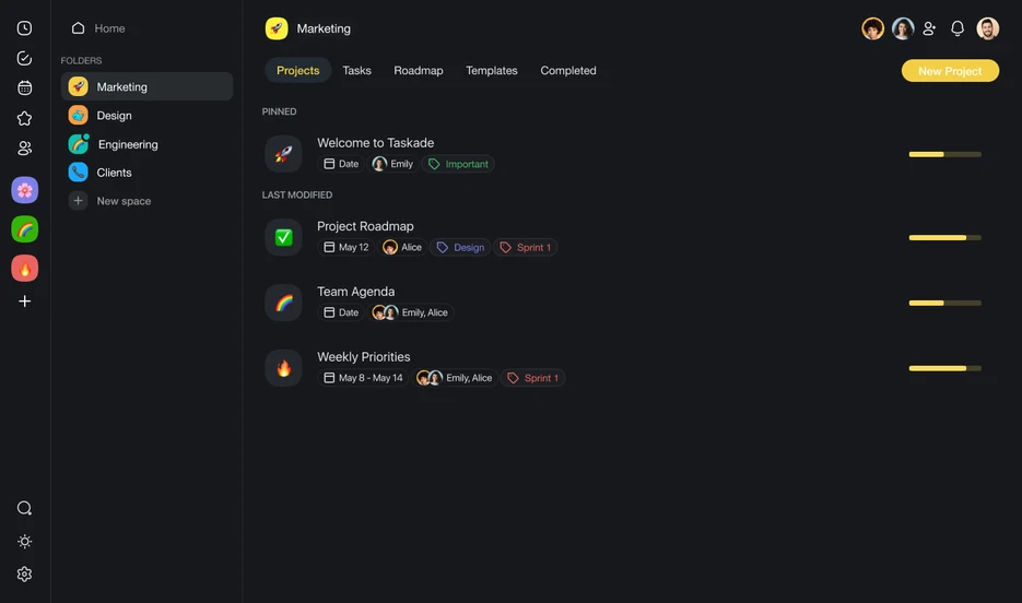 screenshot - Taskade Project Management Software Review for 2025