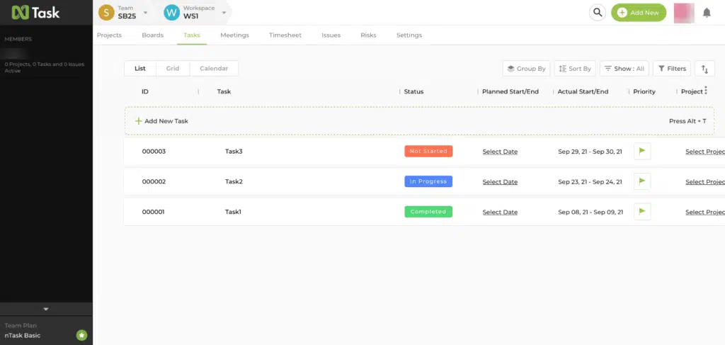 screenshot - nTask Review: The Pros and Cons in 2025