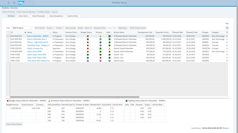 screenshot - SAP Enterprise Portfolio and Project Management Review