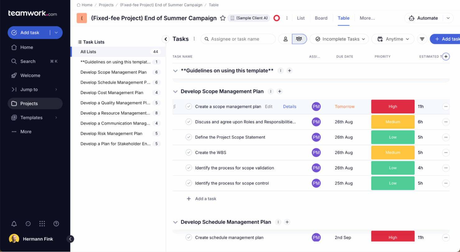 screenshot - Teamwork.com Project Management Software Review for 2025