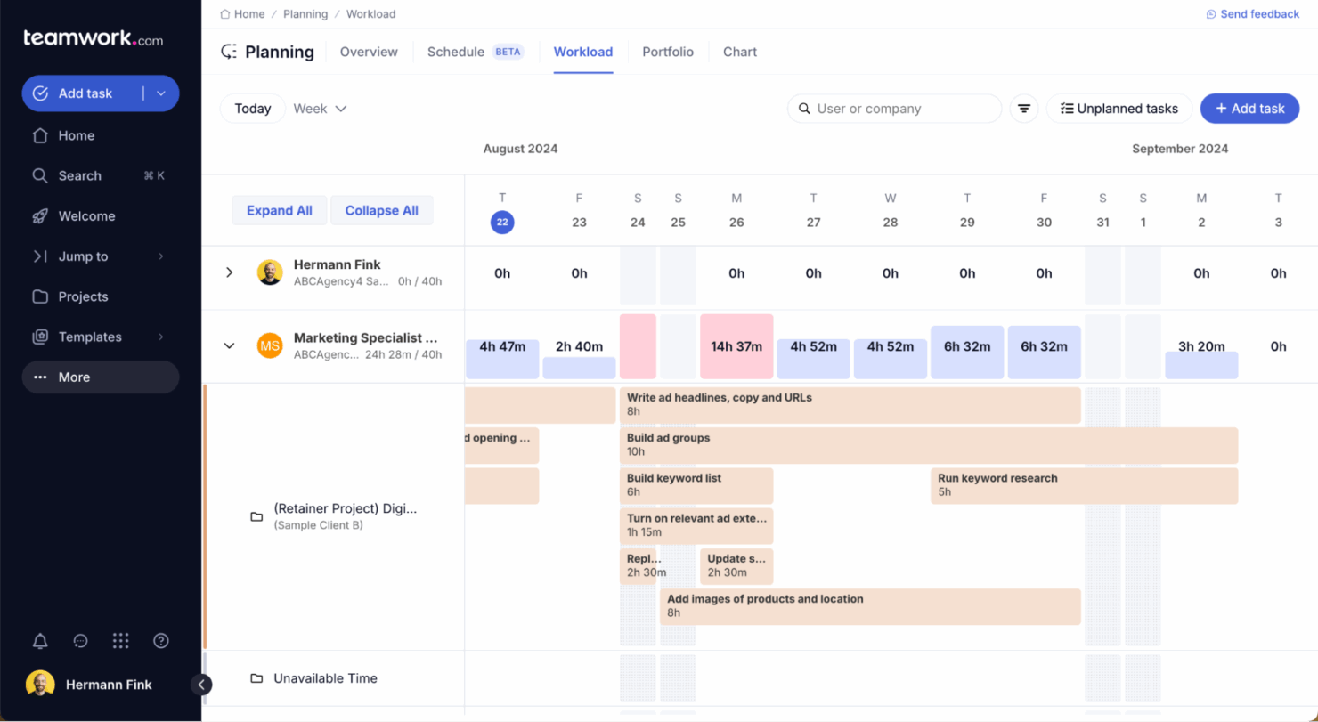screenshot - Teamwork.com Project Management Software Review for 2025