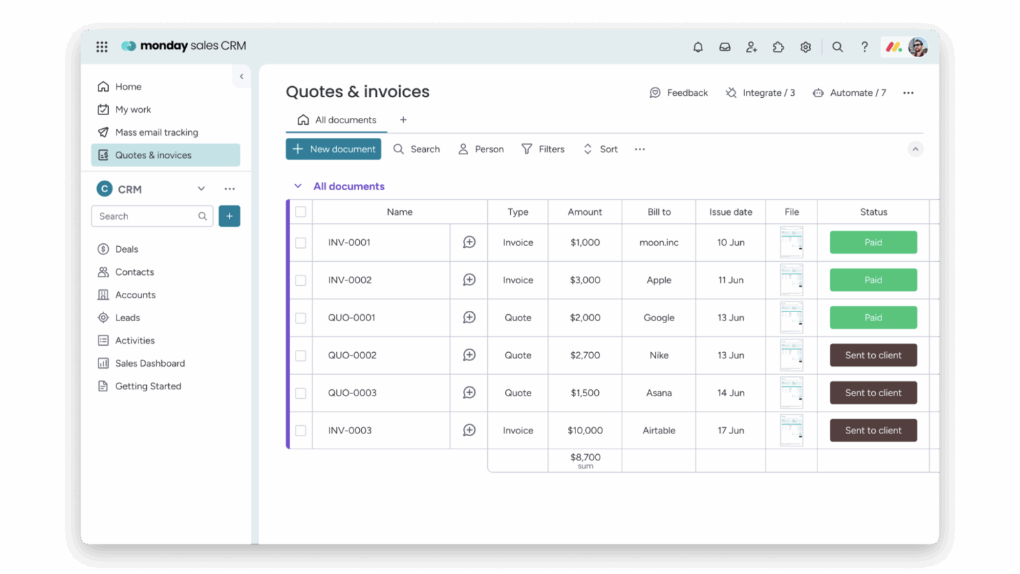 screenshot - Monday CRM Review: Pros, Cons, Features & Pricing