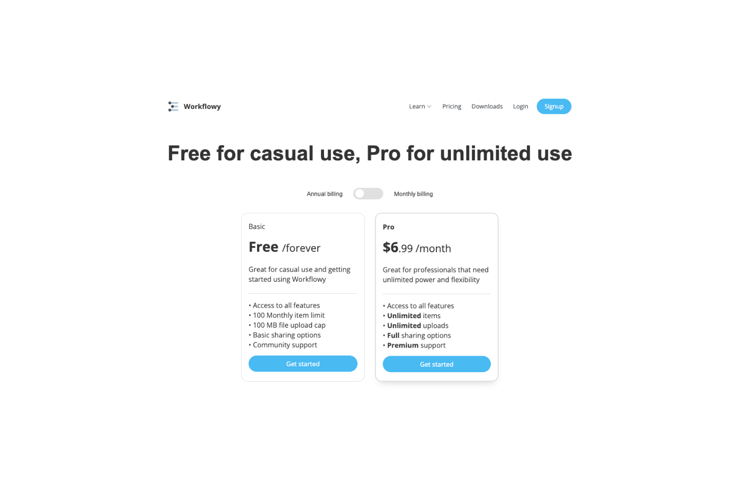 screenshot - Workflowy Review: Pros, Cons, Features &amp; Pricing