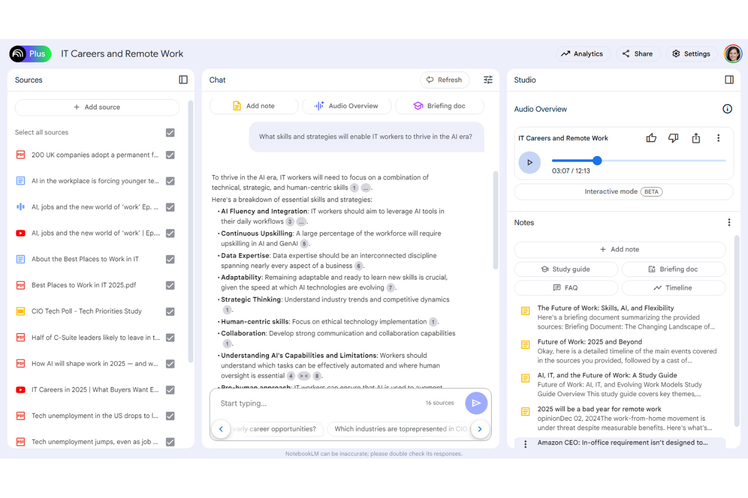 screenshot - NotebookLM Review: Pros, Cons, Features, and Pricing