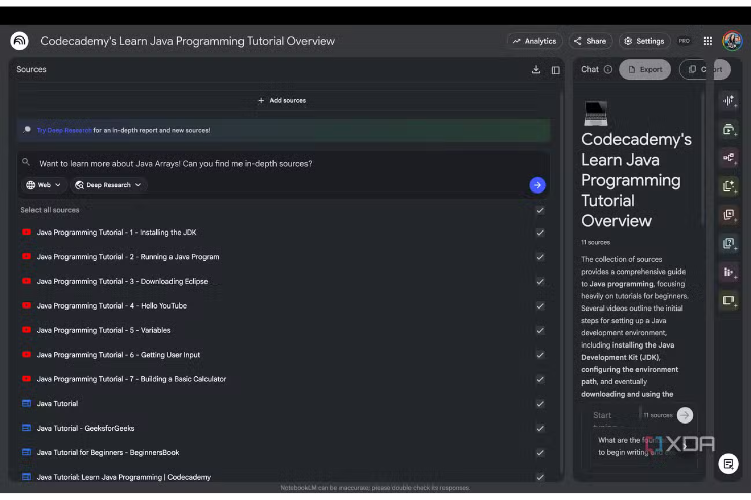 screenshot - NotebookLM Review: Pros, Cons, Features, and Pricing