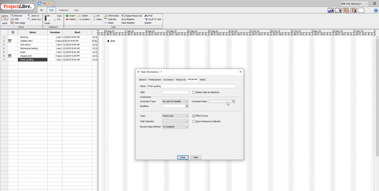 screenshot - ProjectLibre Review: Pros, Cons, Features, and Pricing