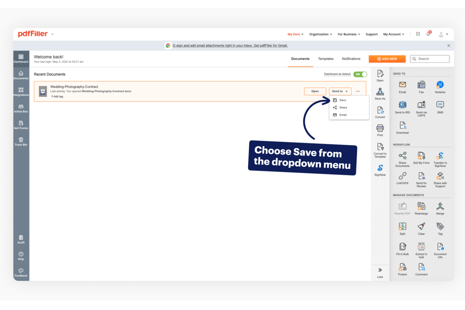 screenshot - pdfFiller Review: Pros, Cons, Features, and Pricing