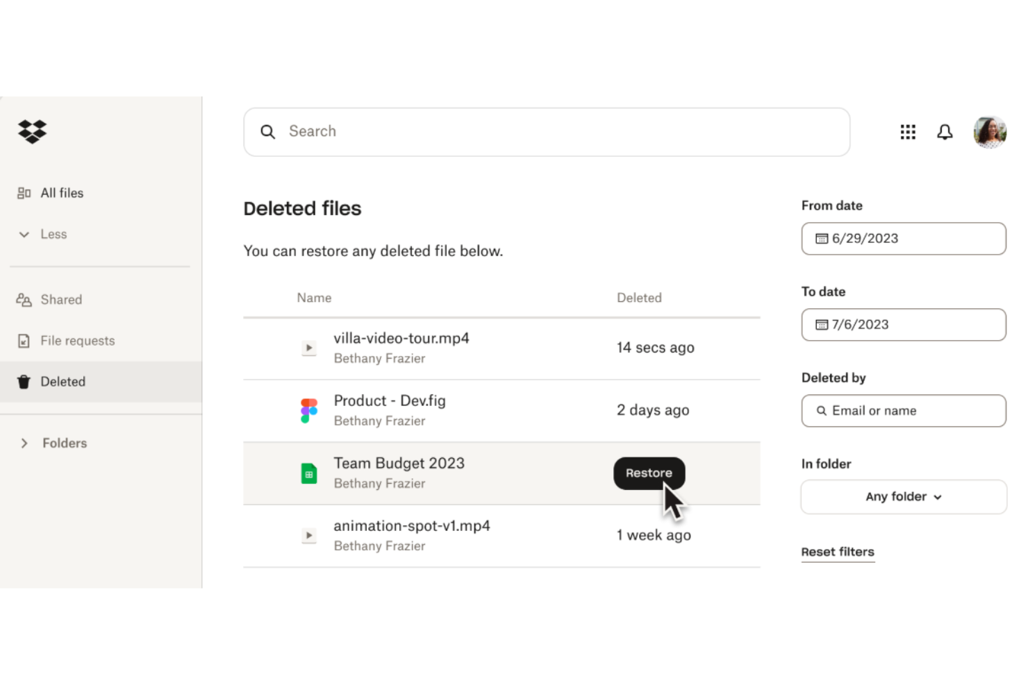 screenshot - Dropbox Review: Pros, Cons, Features and Pricing
