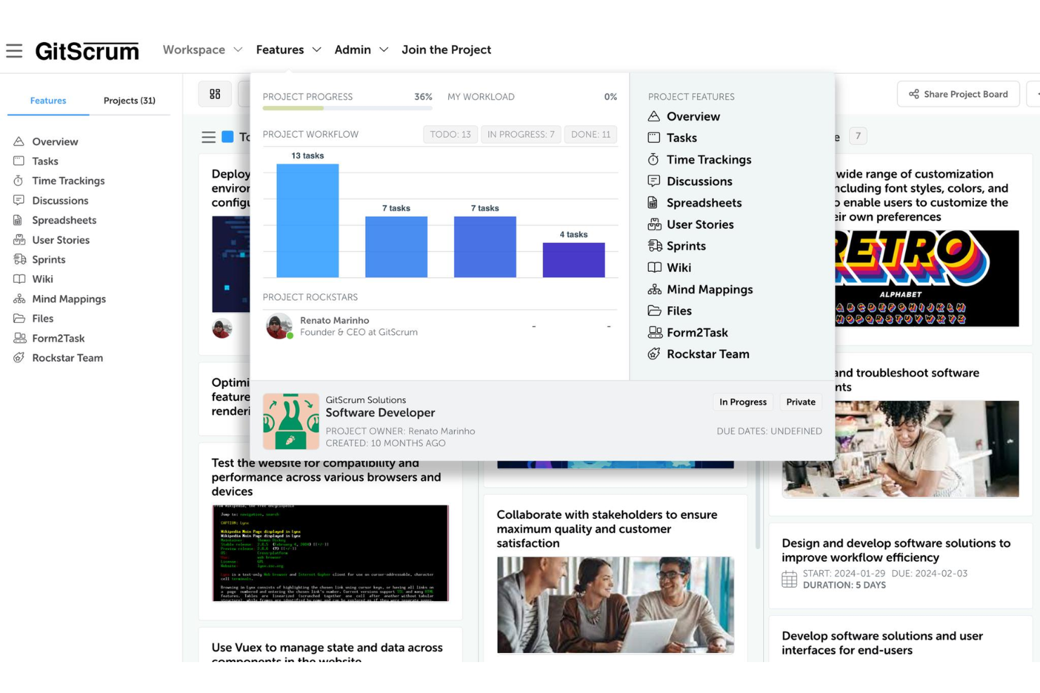 screenshot - GitScrum Review: Pros, Cons, Features, and Pricing Explained