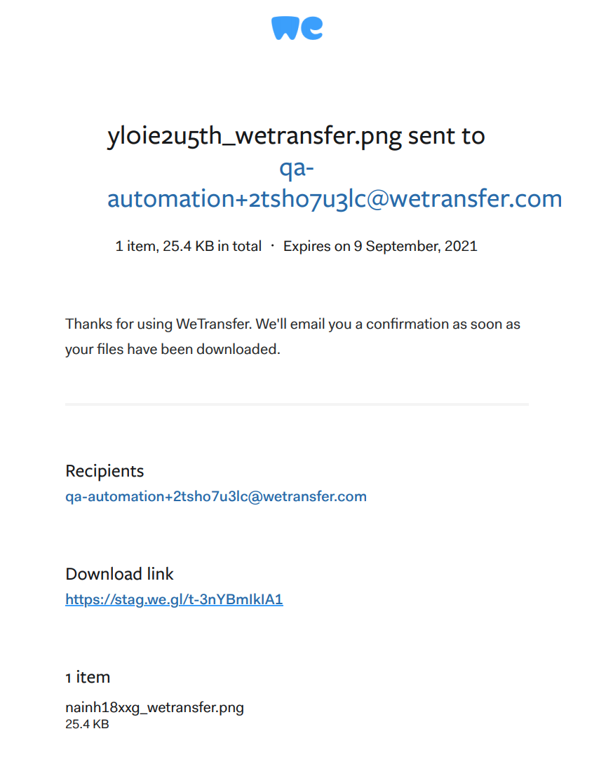 screenshot - WeTransfer Test: Hauptfunktionen, Vorteile, Nachteile und Preise 2026
