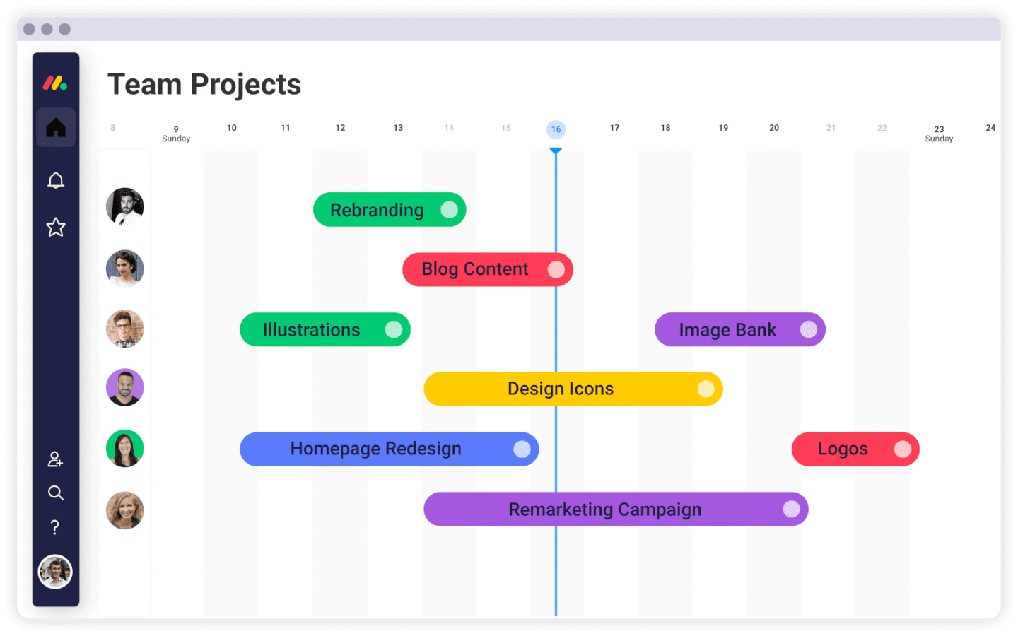 monday.com screenshot - 10 Mejores Alternativas a Microsoft Project para Gestores de Proyectos en 2026