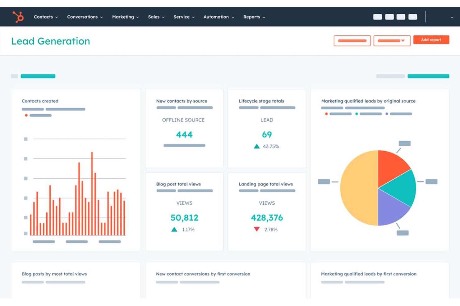 HubSpot screenshot - 17 Meilleures Alternatives à Bitrix24 pour 2026