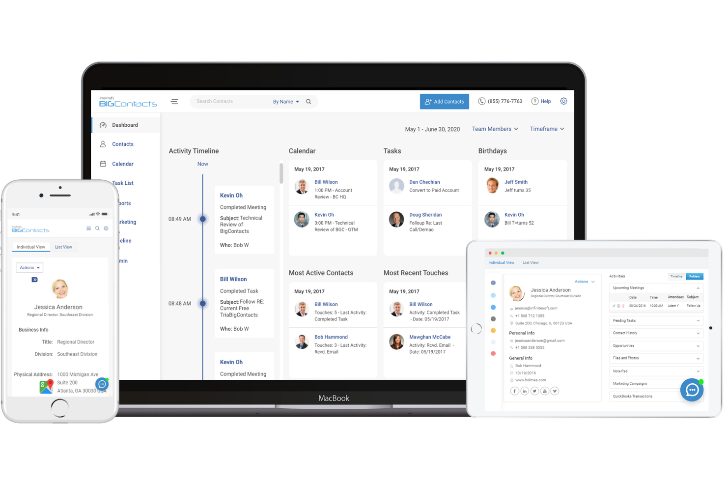 BIGContacts screenshot - 17 Meilleures Alternatives à Bitrix24 pour 2026