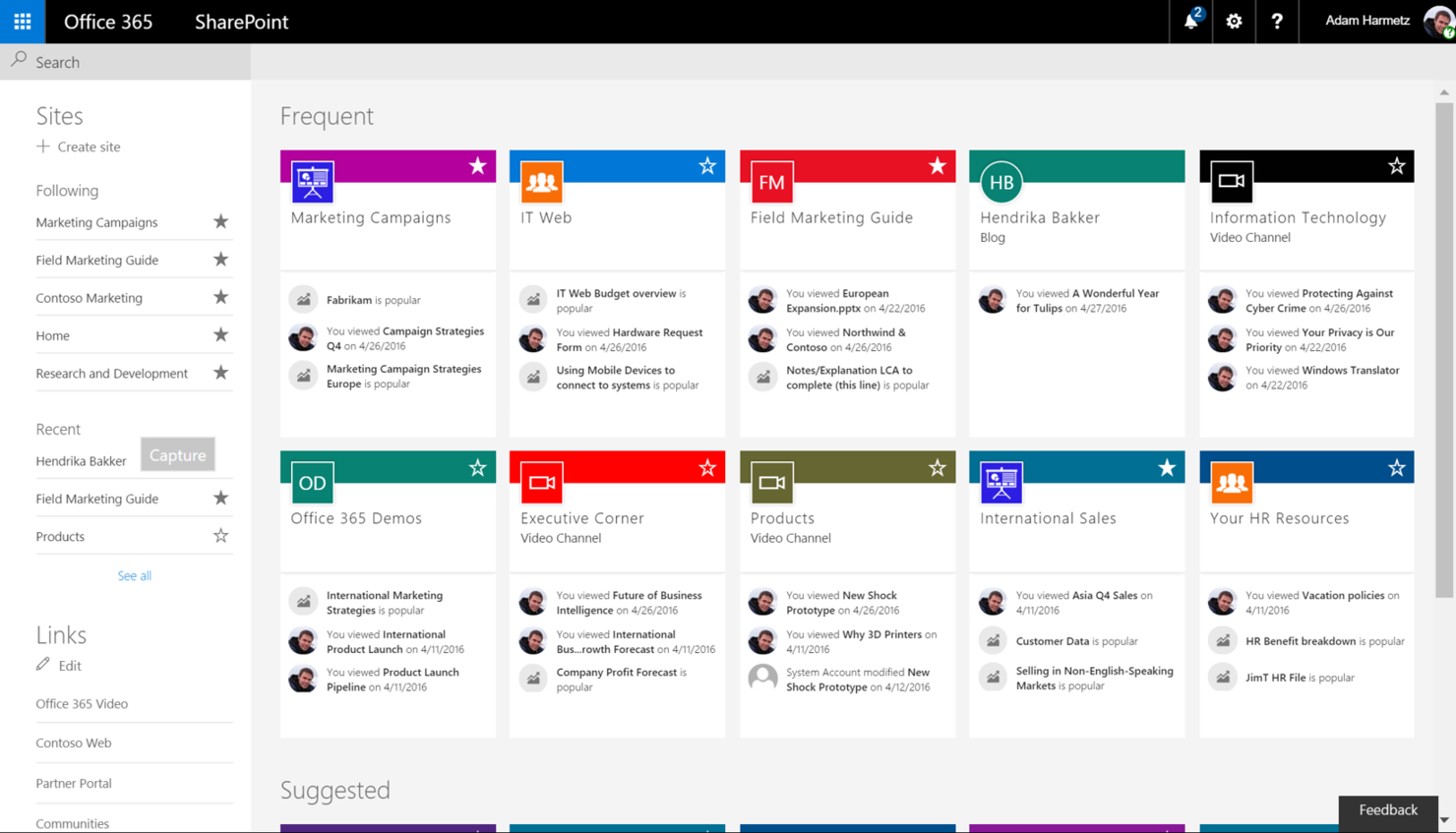 Microsoft SharePoint screenshot - 10 alternatives à Box sélectionnées pour 2026