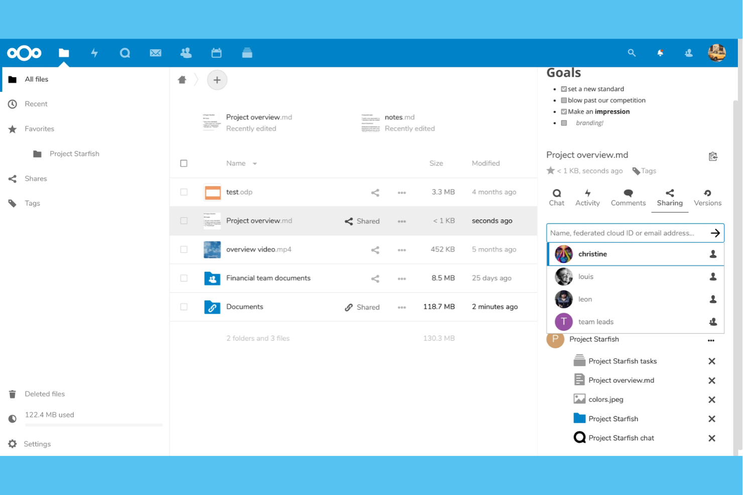 Nextcloud screenshot - 15 Logiciels de Collaboration Open Source à Découvrir en 2026