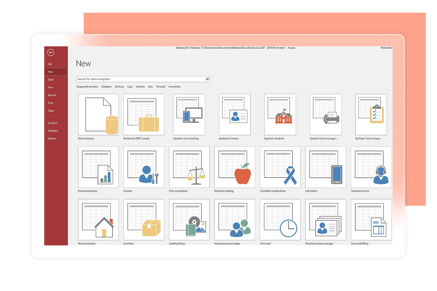 Microsoft Access screenshot - 10 meilleures alternatives à Caspio pour les applications de bases de données en 2026