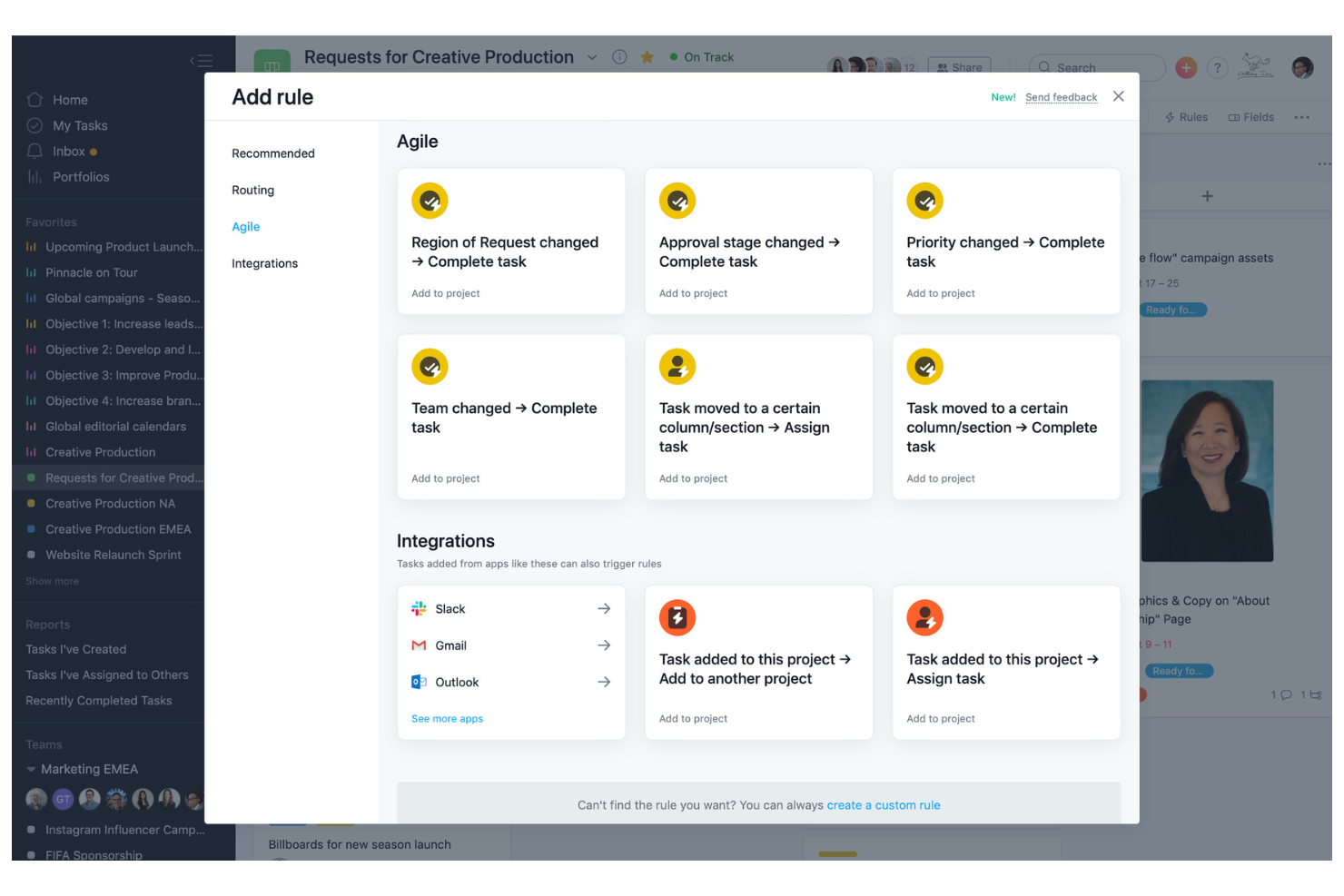 Asana screenshot - 22 outils d’automatisation IA sélectionnés pour 2026