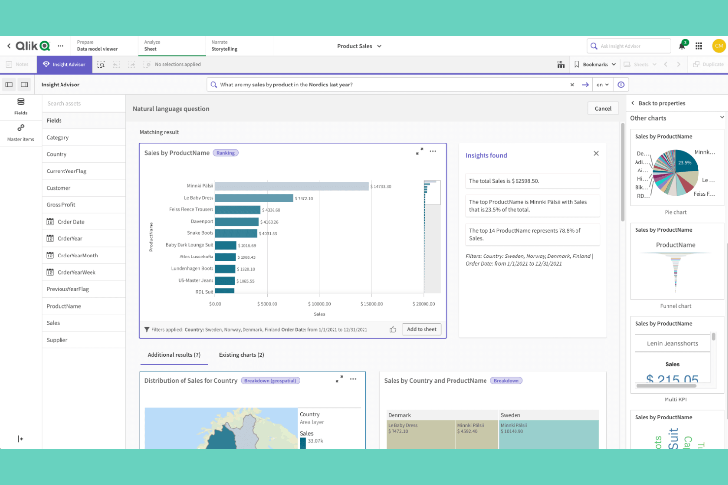 Qlik Sense screenshot - Die 12 besten Power-BI-Alternativen im Test 2026