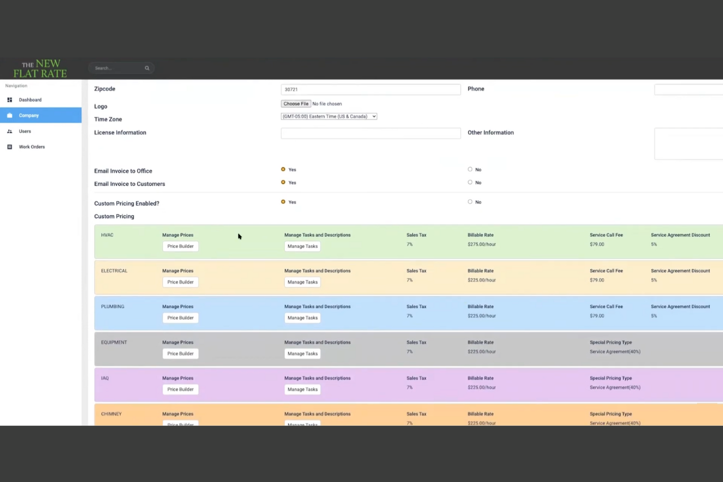 The New Flat Rate screenshot - 10 Meilleurs Logiciels d’Estimation CVC Passés en Revue en 2026