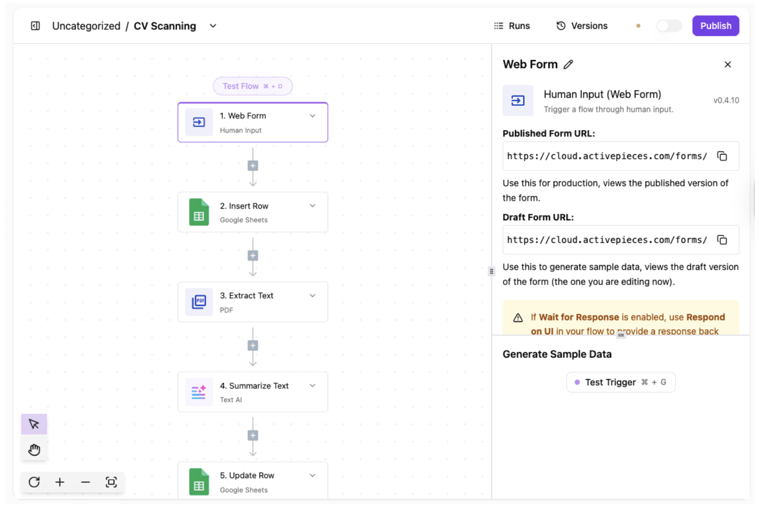 Activepieces screenshot - 10 Mejores Programas Gratuitos de Gestión de Procesos Empresariales en 2026