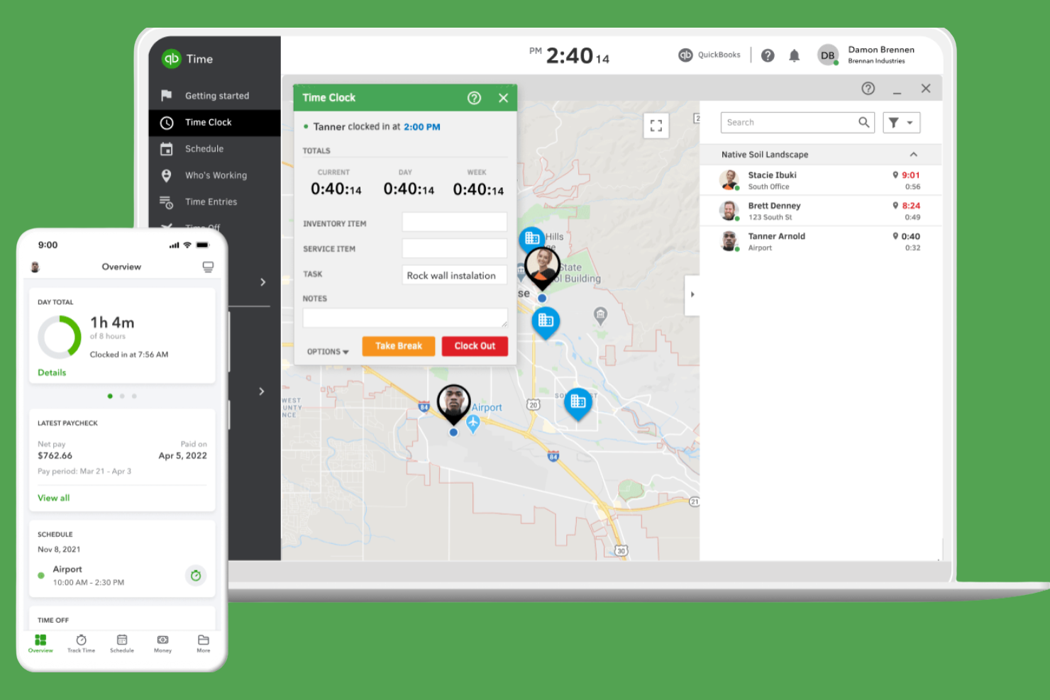 QuickBooks Time screenshot - 21 Mejores Programas de Control de Tiempo para Pequeñas Empresas Revisados en 2026