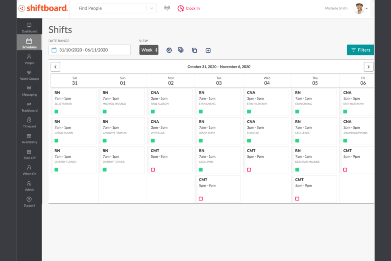 Shiftboard screenshot - 17 mejores programas de calendario para empleados analizados en 2026