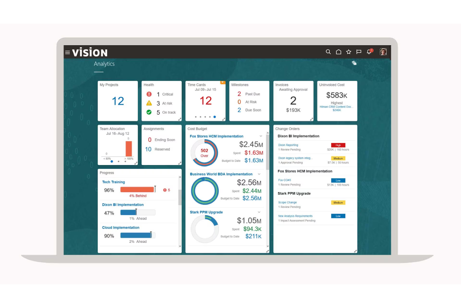Oracle screenshot - 16 Meilleurs Logiciels de Gestion de Projet ERP Passés en Revue en 2026