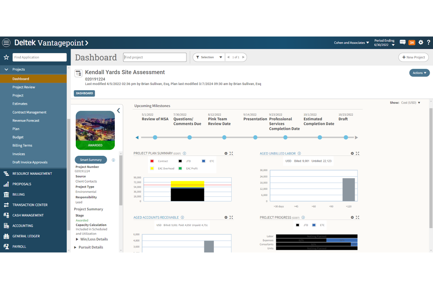 Deltek screenshot - 16 Mejores Software de Gestión de Proyectos ERP Analizados en 2026